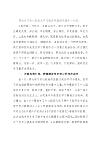 理论学习中心组党史学习教育开展情况报告（市级）