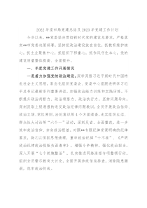 2022年度市局党建总结及2023年党建工作计划