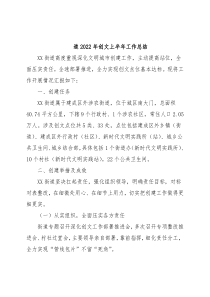 道2022年创文上半年工作总结