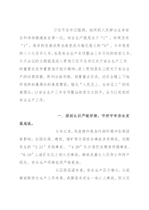 在镇安全生产半年总结大会上的讲话提纲