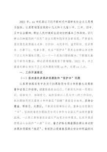 市纪委2021年开展整治群众身边腐败和不正之风工作情况报告