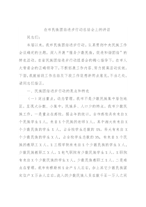 在市民族团结进步行动总结会上的讲话