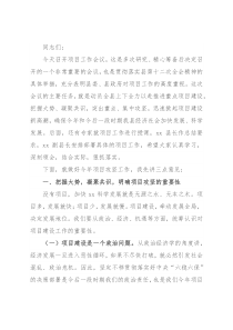 县委书记在2022年全县项目工作会议上的讲话