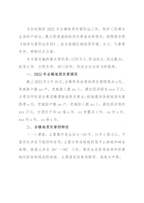 镇2022年度地质灾害防治方案