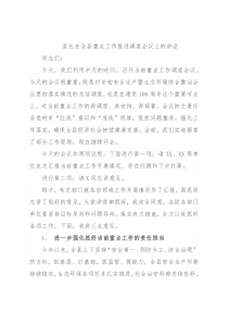 县长在全县重点工作推进调度会议上的讲话