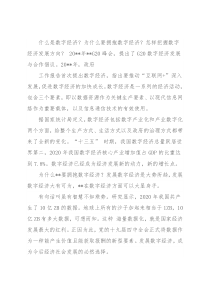 研讨发言：数字经济发展的基础、优势和方向