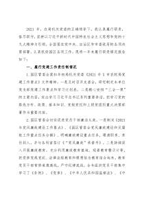 园区管委会党支部书记抓党建工作述职报告