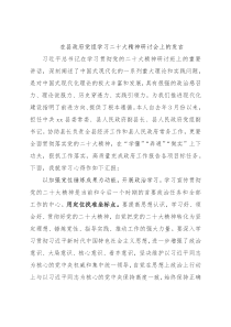 在县政府党组学习二十大精神研讨会上的发言
