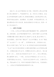 生态环境局2021年扫黑除恶专项斗争工作总结
