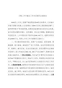 乡镇上半年重点工作重点项目完成情况自查报告