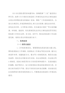 关于规范化法治化正规化建设进展情况报告