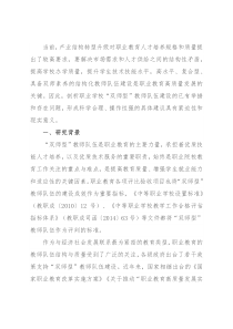 “双师型”教师队伍建设实践研究