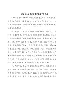 上半年市公安局优化营商环境工作总结