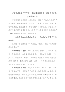 市审计局搭建“三平台” 锤炼高素质专业化审计队伍特色党建交流汇报
