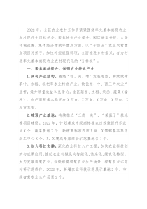 区农业农村工作2022年工作要点