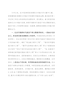 市推动组织效能转化为乡村振兴优势工作汇报