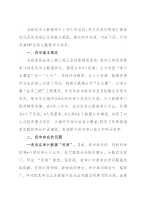 关于完善特色的大数据审计体系的调研报告