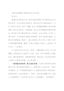 县级市新调整干部集体谈话会议讲话