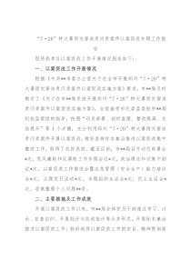 “7·20”特大暴雨灾害追责问责案件以案促改专题工作报告