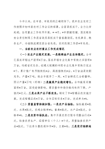 农业农村重点工作情况汇报材料