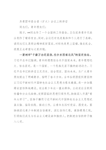 共青团市委全委（扩大）会议上的讲话