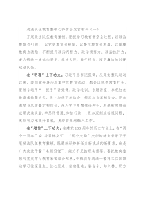 政法队伍教育整顿心得体会发言材料（一）