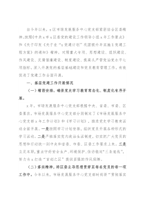 区市场发展服务中心党支部书记述职专题工作材料