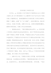 区委巡察工作情况汇报