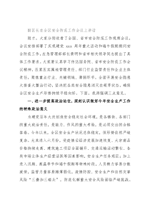 副区长在全区安全防范工作会议上讲话