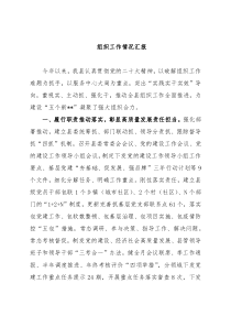 组织工作情况汇报