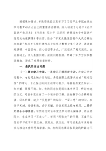 市政府党组专题民主生活会对照检查材料