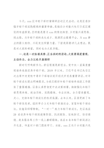 区委书记在年轻干部村情调研动员会上的讲话提纲