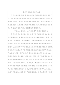 青年干部培训班学习体会