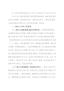 区（县）税务局2022年上半年工作总结及下半年工作计划