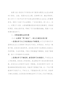 党史学习教育专题民主生活会领导班子成员个人对照检查材料