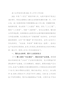县工业和信息化局2021年上半年工作总结
