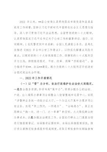 某县公安局2022年工作总结及2023年工作谋划