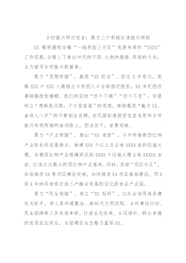 乡村振兴研讨发言：聚力三个衔接打造振兴样板