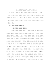 市水务集团2022年上半年工作总结