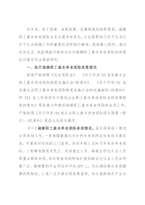社保局2021年城镇职工基本养老保险执行情况调研报告