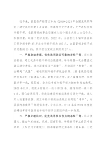 年轻干部培养选拔工作汇报