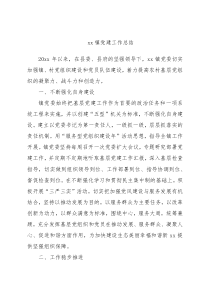 xx镇党建工作总结