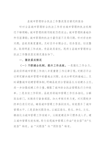 县城市管理综合执法工作整改落实情况的报告