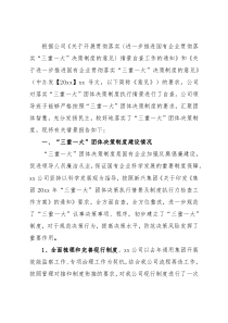 集团公司“三重一大”决策制度执行情况自查报告