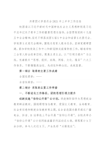 共青团大学委员会2021年上半年工作总结