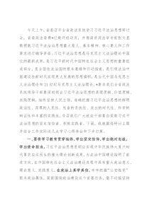 习近平法治思想研讨发言材料