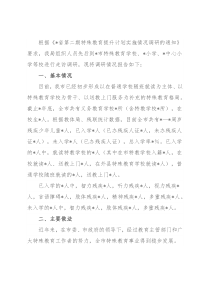 市第二期特殊教育提升计划实施情况调研报告