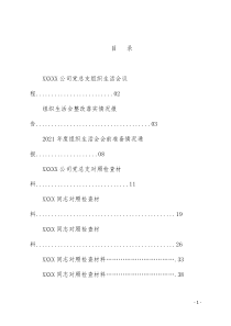 国有企业党组织年度组织生活会合集（要素全）