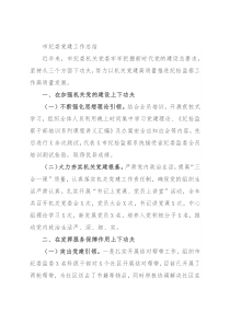 市纪委党建工作总结