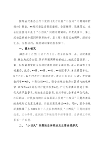 纪委监委开展“小四风”调研报告